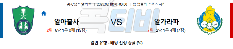 알 아흘리SC 알 가라파SC 【 AFC챔피언스리그 】분석 스포츠중계 무료중계 콕티비 20250218